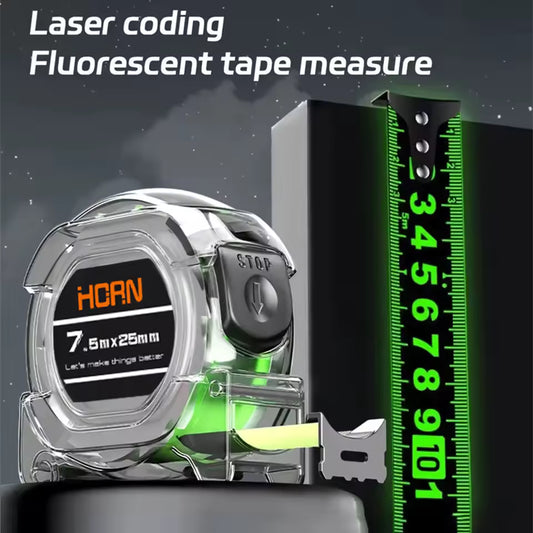 Laser-Etched Fluorescent Tape Measure (7.5m / 25ft)